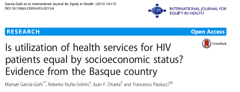 VIH, envejecimiento, y variables socioeconómicas y gasto sanitario En principio, nuestro SNS garantiza equidad en el acceso.