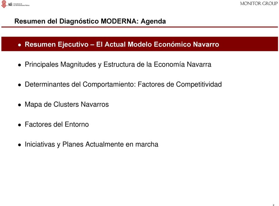 Navarra Determinantes del Comportamiento: Factores de Competitividad Mapa