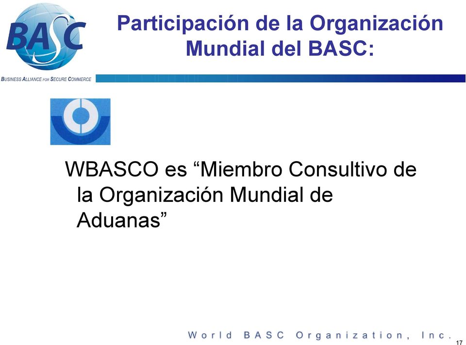 BASC: WBASCO es Miembro