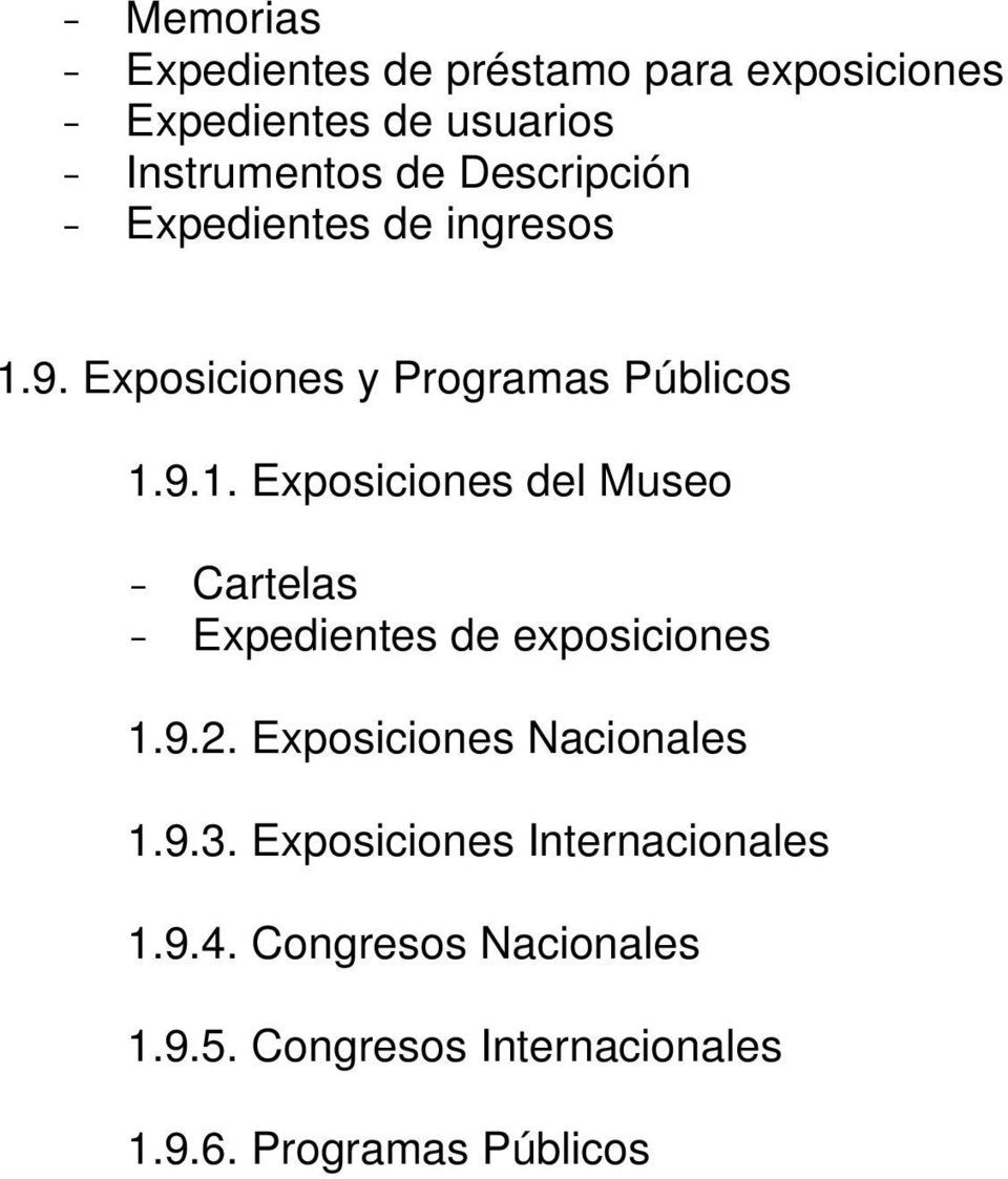 9. Exposiciones y Programas Públicos 1.