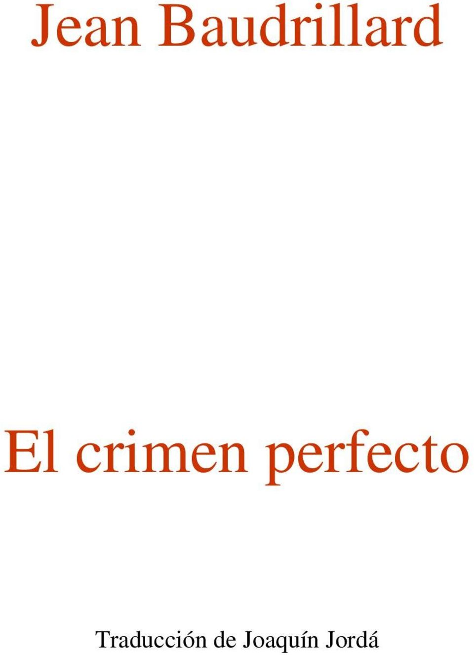 crimen perfecto
