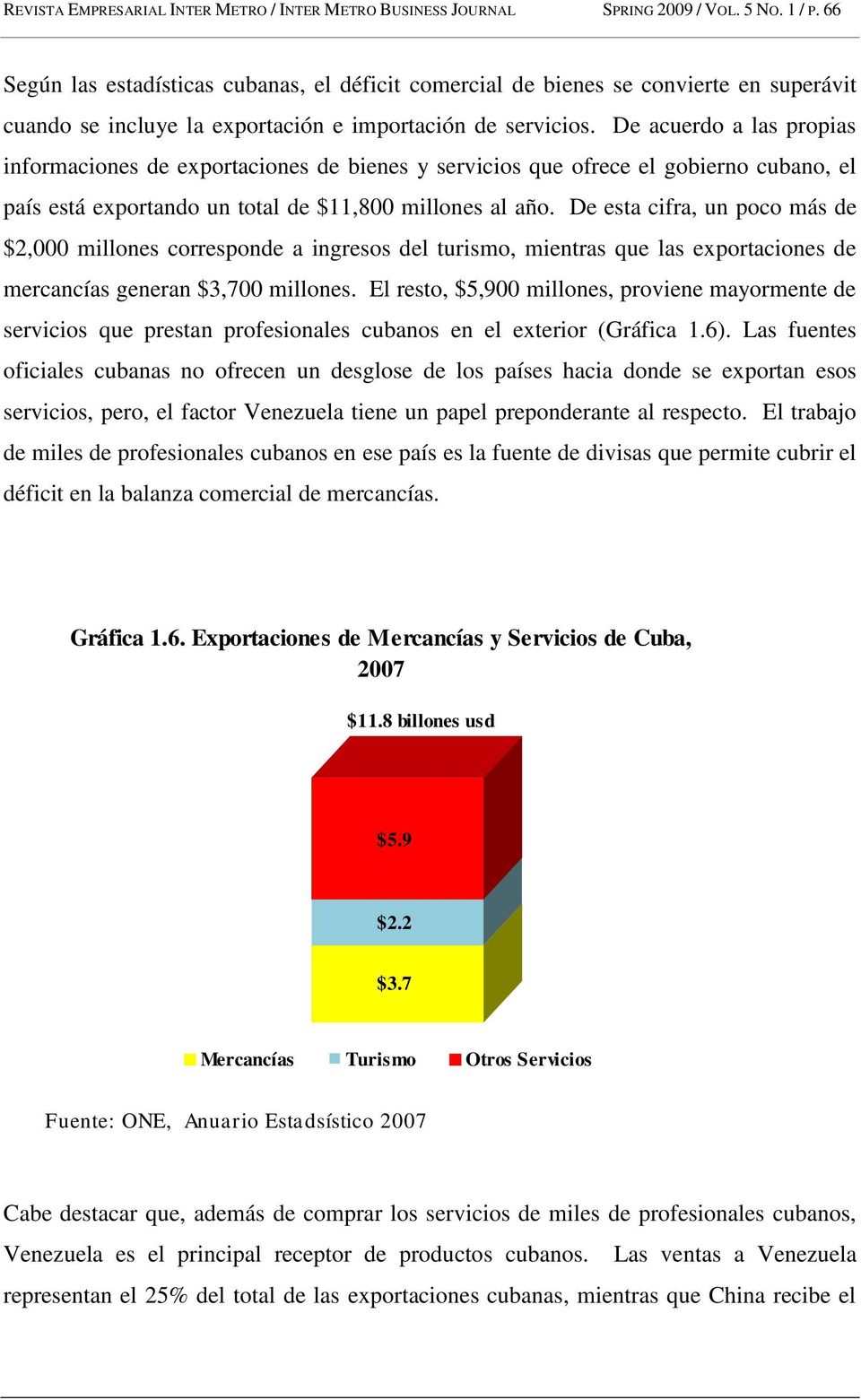 De acuerdo a las propias informaciones de exportaciones de bienes y servicios que ofrece el gobierno cubano, el país está exportando un total de $11,800 millones al año.