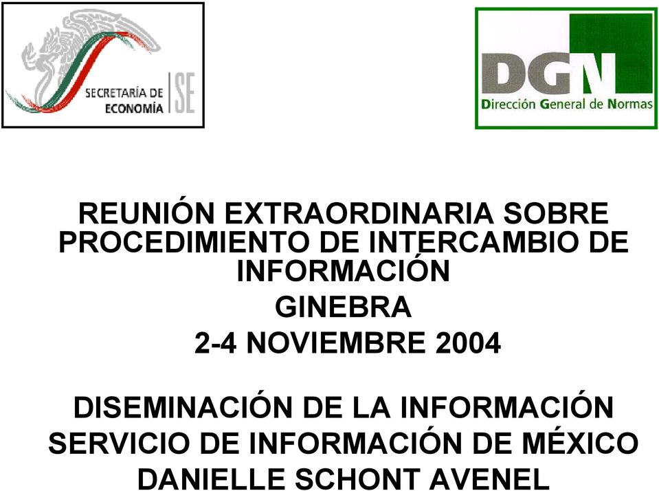 NOVIEMBRE 2004 DISEMINACIÓN DE LA INFORMACIÓN