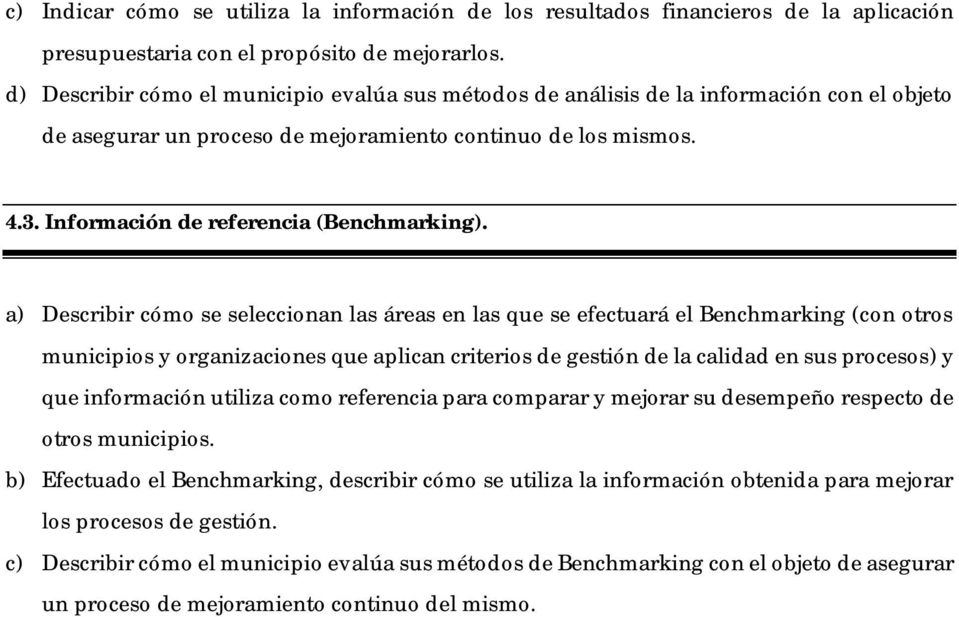 Información de referencia (Benchmarking).