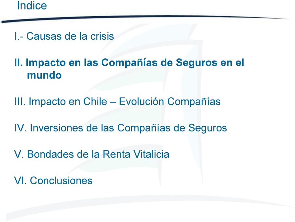 Impacto en Chile Evolución Compañías IV.