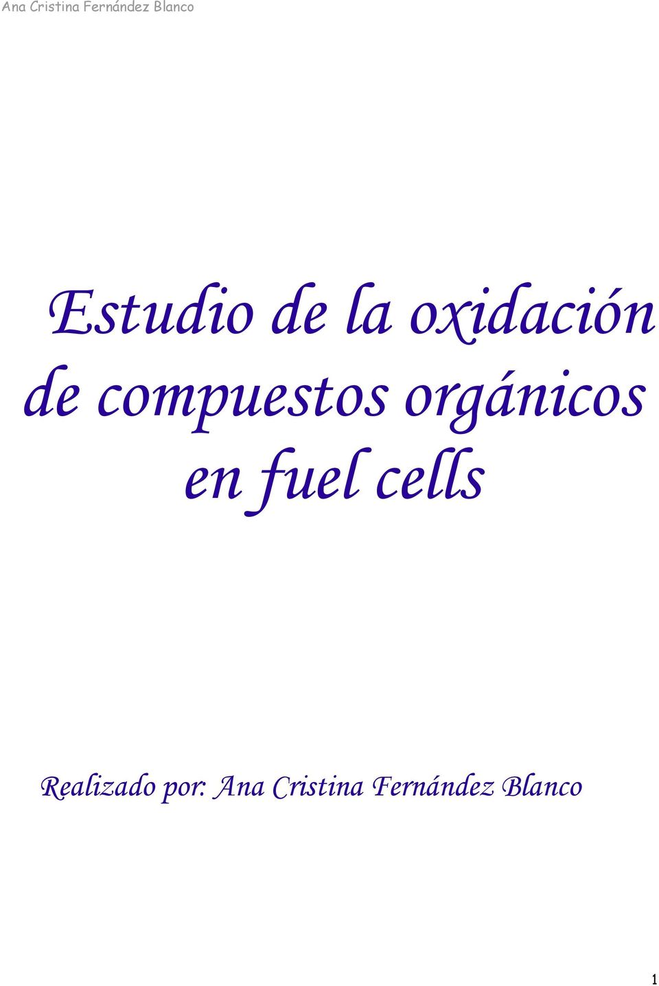 fuel cells Realizado por: