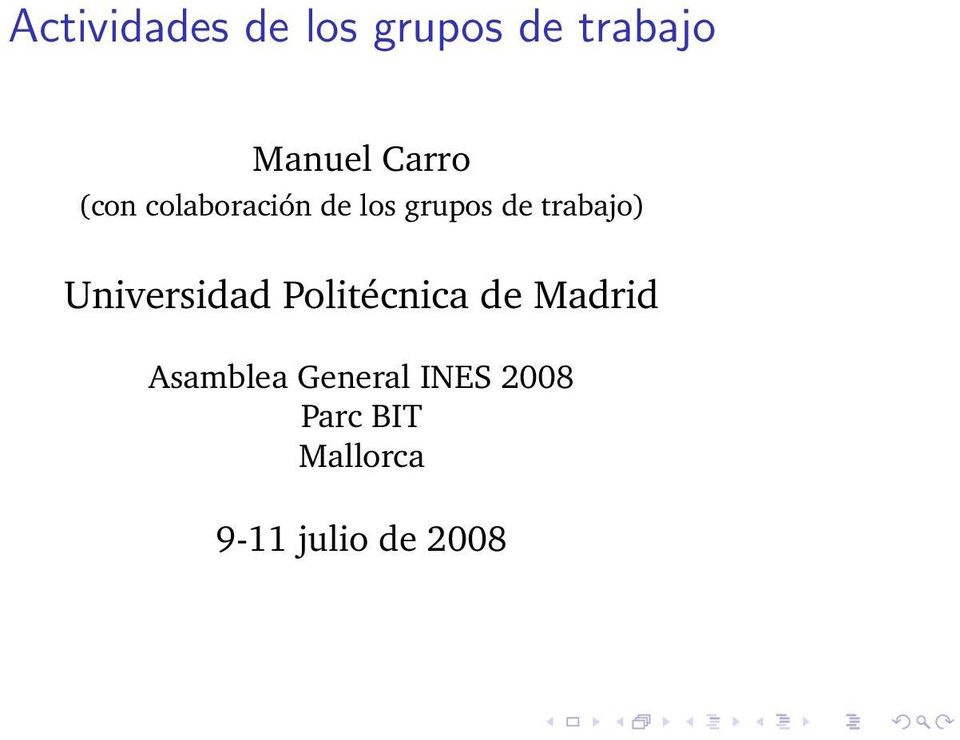 trabajo) Universidad Politécnica de Madrid