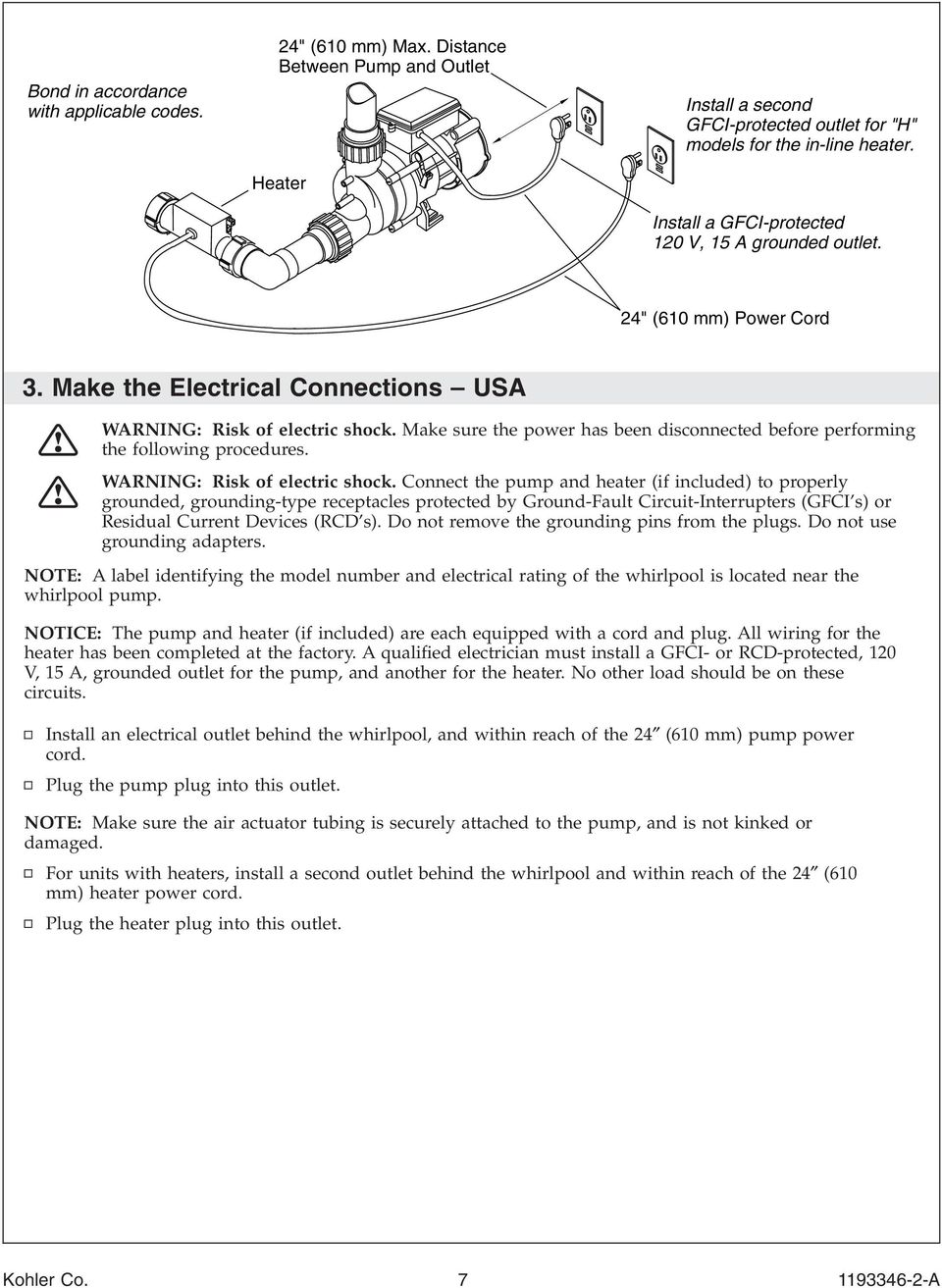 Make sure the power has been disconnected before performing the following procedures. WARNING: Risk of electric shock.