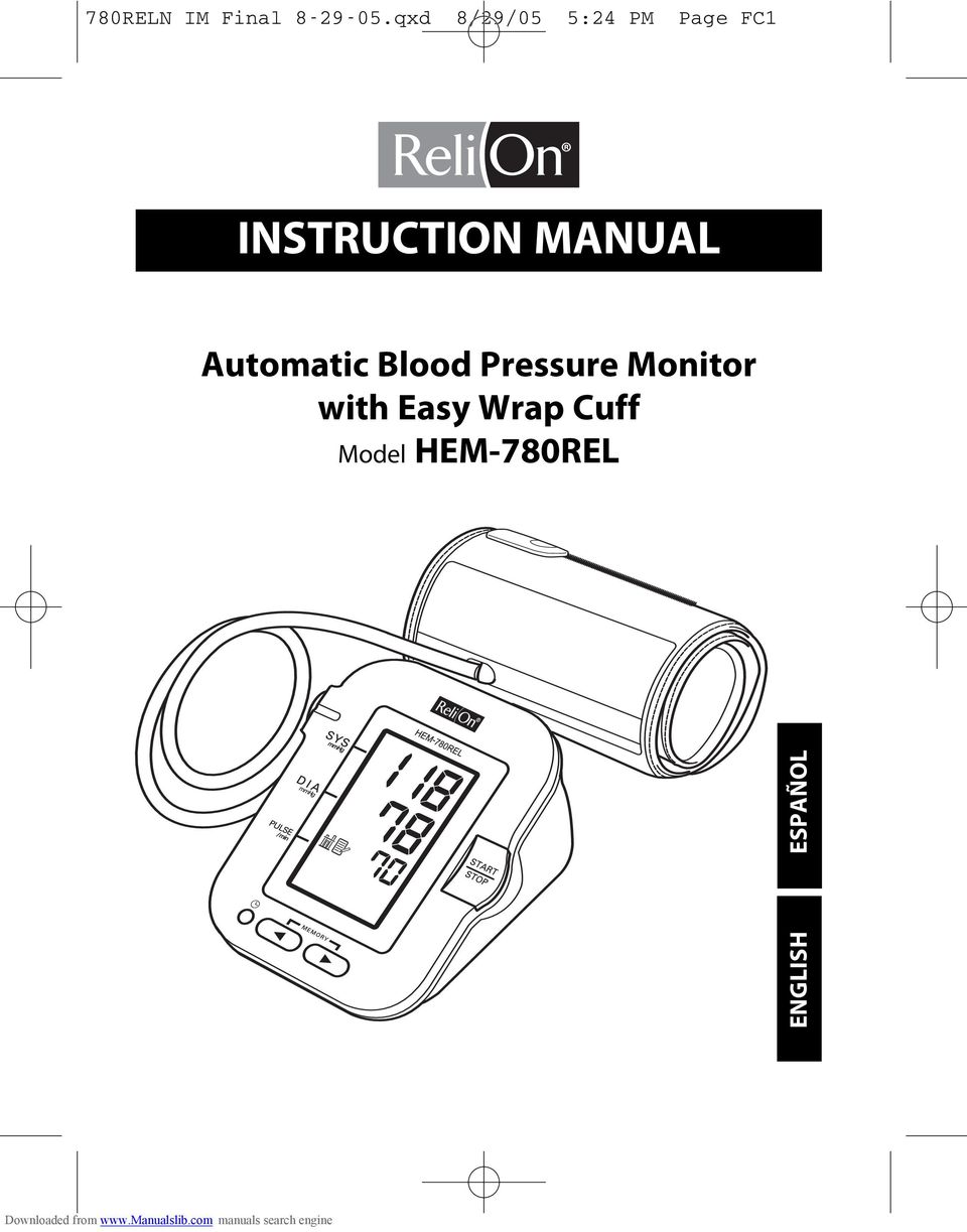 MANUAL Automatic Blood Pressure Monitor