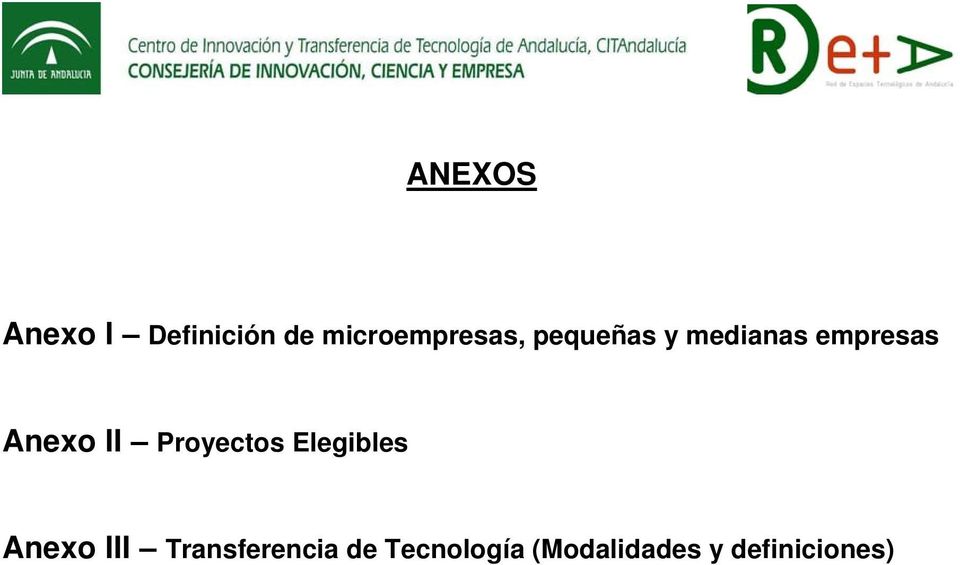 empresas Anexo II Proyectos Elegibles