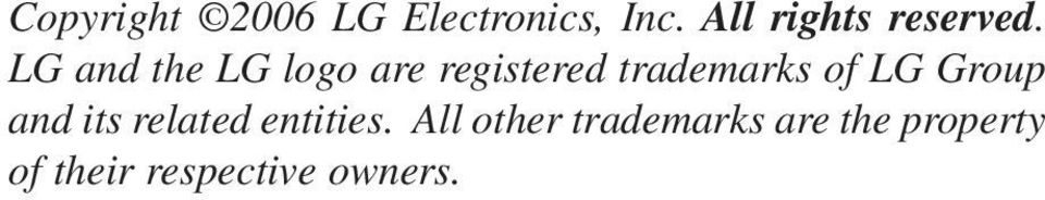 LG and the LG logo are registered trademarks of LG