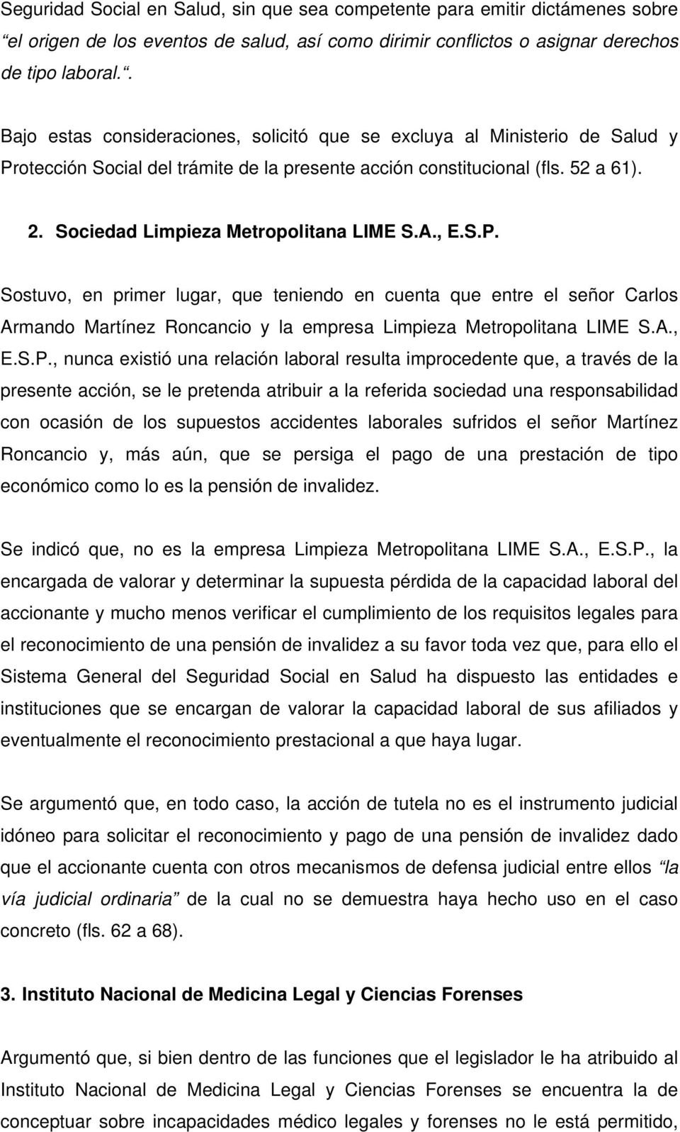 Sociedad Limpieza Metropolitana LIME S.A., E.S.P.