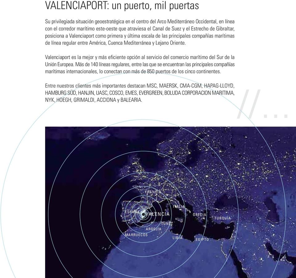 Valenciaport es la mejor y más eficiente opción al servicio del comercio marítimo del Sur de la Unión Europea.