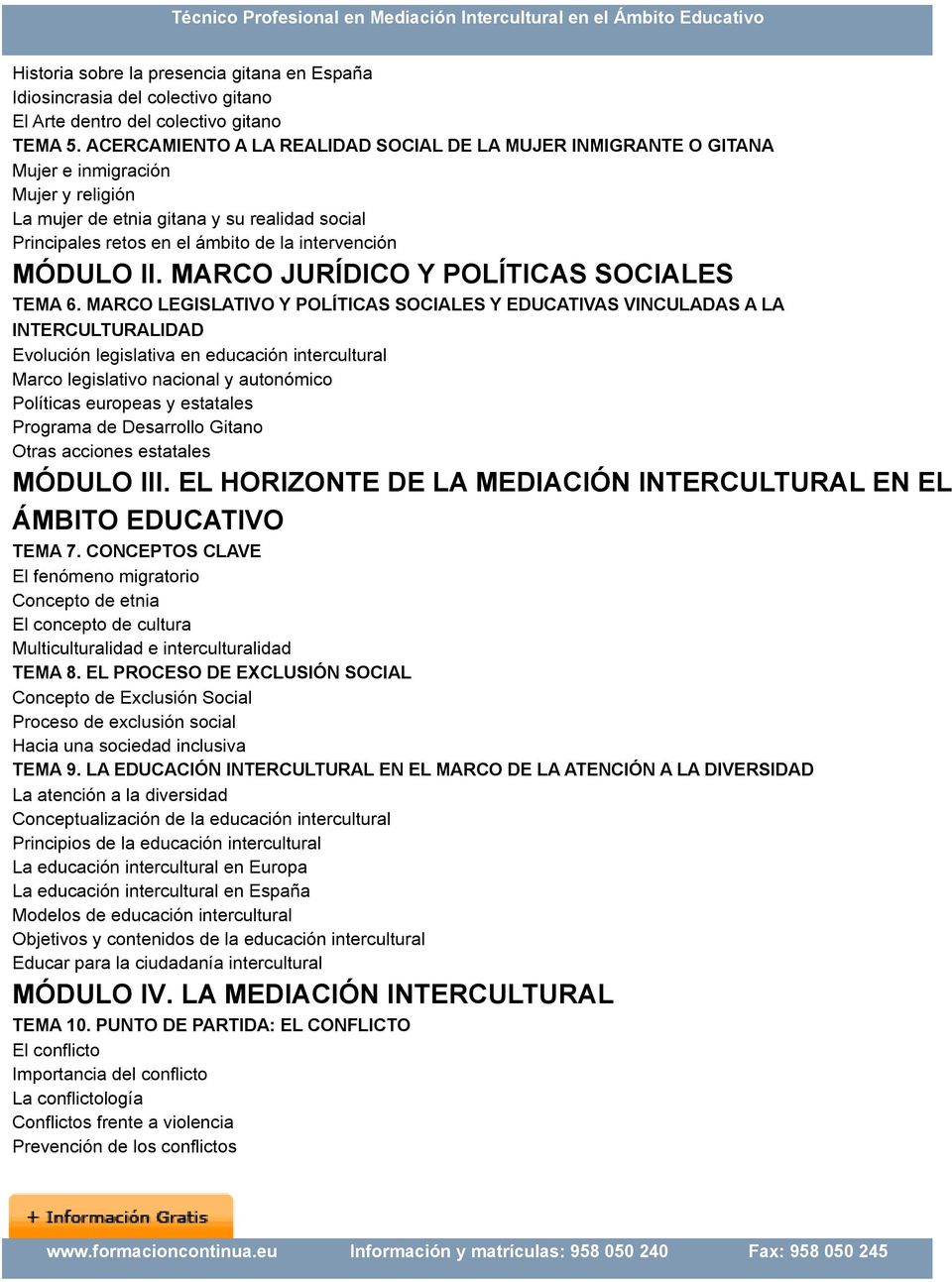 MÓDULO II. MARCO JURÍDICO Y POLÍTICAS SOCIALES TEMA 6.
