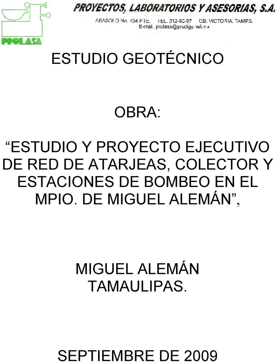 ESTACIONES DE BOMBEO EN EL MPIO.