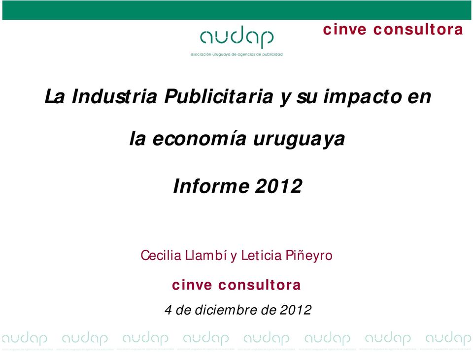 Informe 2012 Cecilia Llambí y