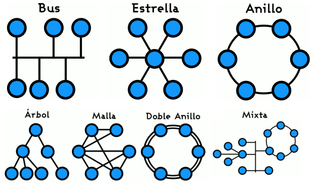 Arquitectura de red: La arquitectura, también conocida como Topología, hace referencia a la estructura física de la red, una vez