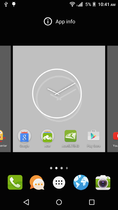 18 - Uso de su smartphone Personalización de la pantalla principal Se puede personalizar la pantalla principal añadiendo o eliminando accesos directos a aplicaciones o widgets, y modificando el fondo