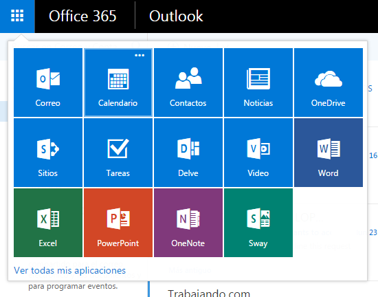 13. Funcionalidades de Office 365: Contactos a. Seleccionamos el icono de Contactos b. Nos aparecerá la siguiente pantalla c.