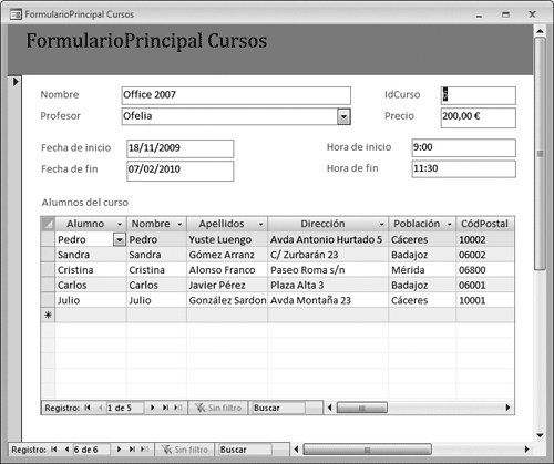 1. Formularios de varias tablas Objetivos del capítulo 1, 2 y 3 Operar con formularios de varias tablas. Introducir cuadros de lista desplegables. Los subformularios.
