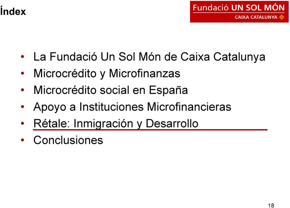 en España Apoyo a Instituciones Microfinancieras
