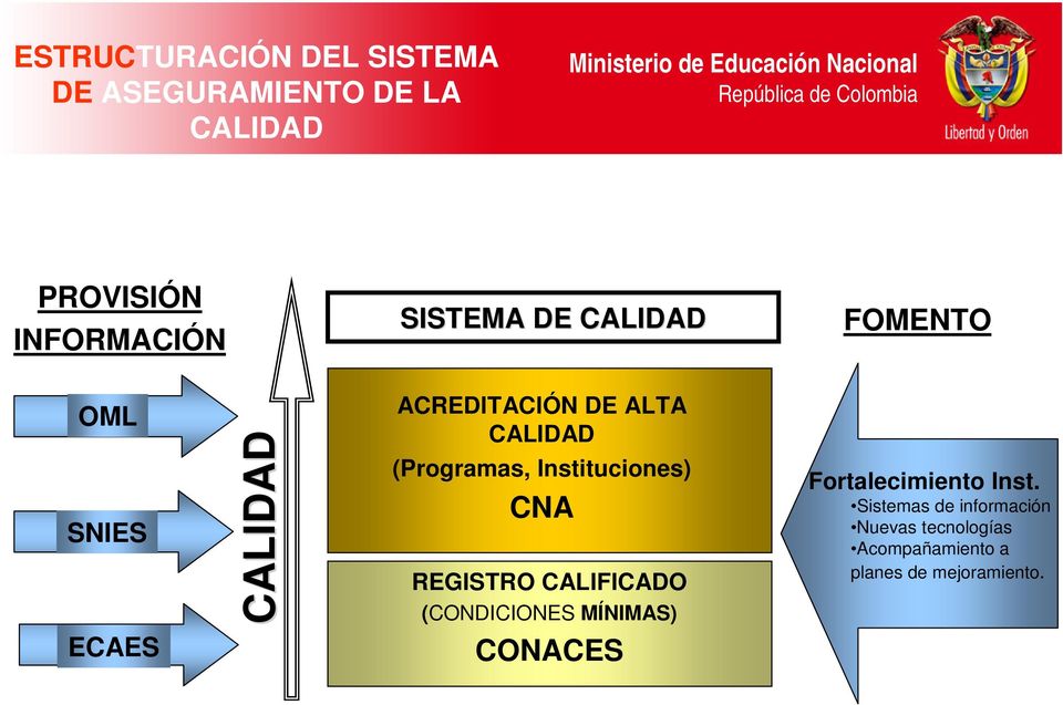 Instituciones) CNA REGISTRO CALIFICADO (CONDICIONES MÍNIMAS) Fortalecimiento Inst.