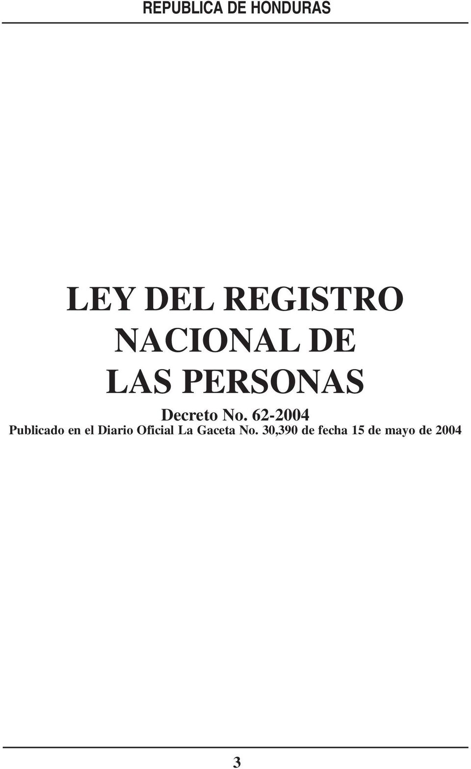 62-2004 Publicado en el Diario Oficial La