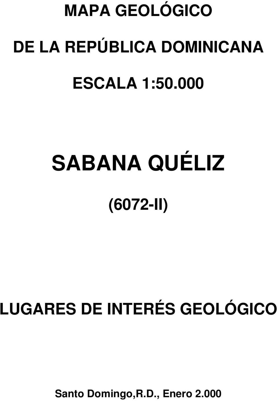 000 SABANA QUÉLIZ (6072-II) LUGARES