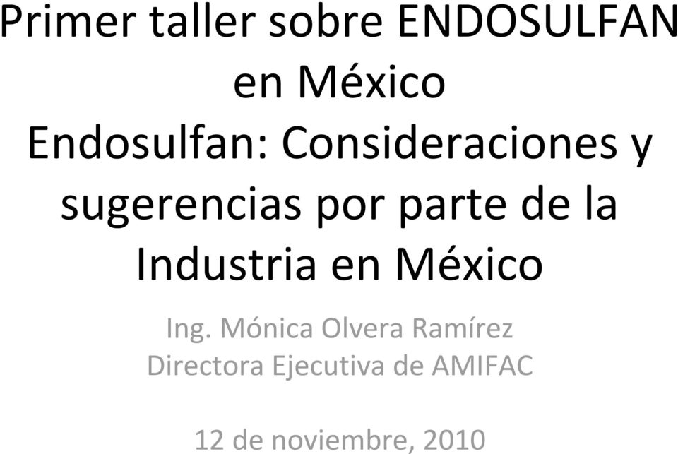 parte de la Industria en México Ing.