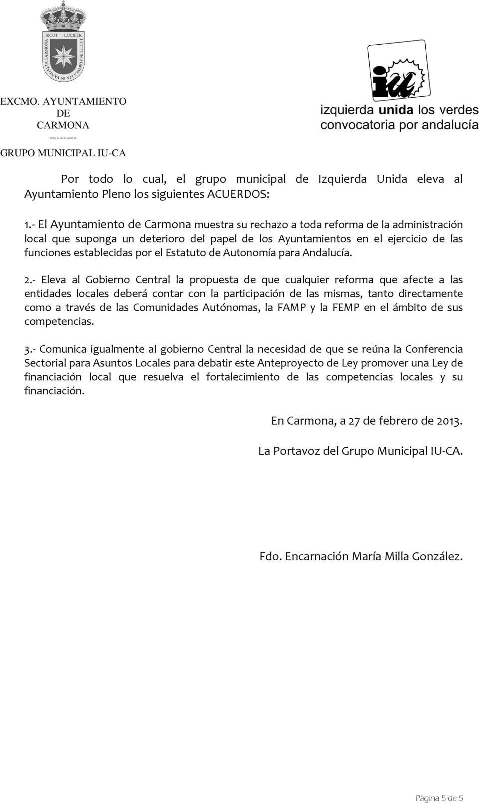 Estatuto de Autonomía para Andalucía. 2.