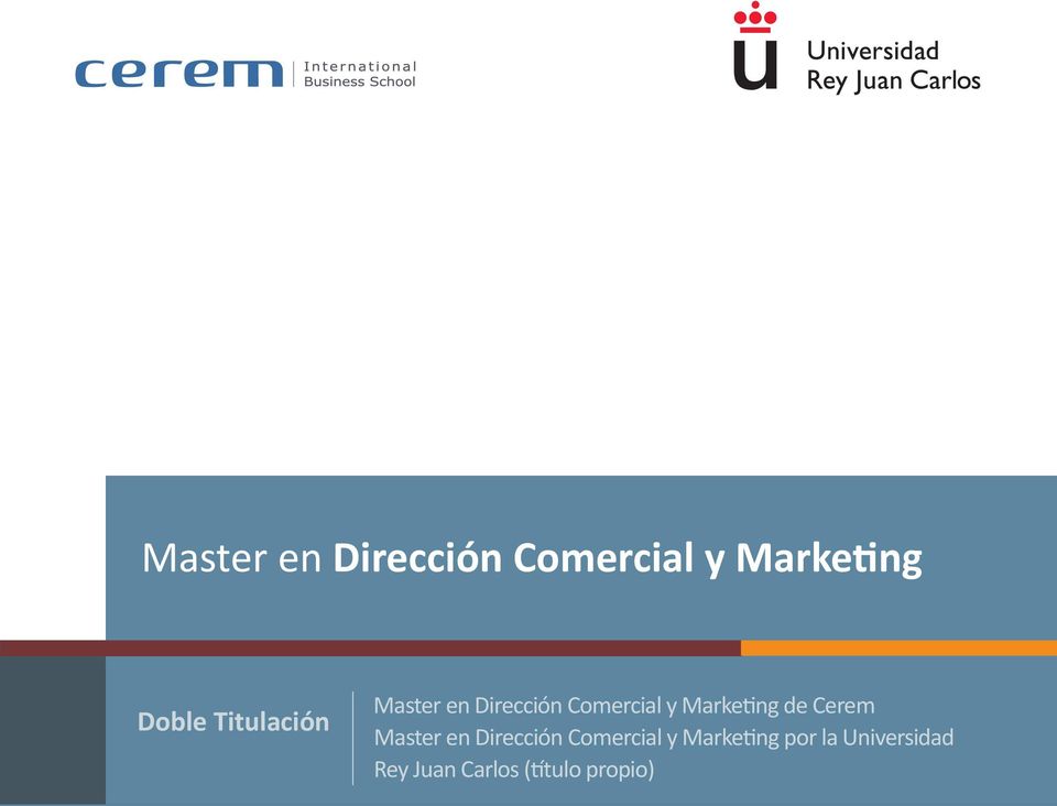 Marketing de Cerem Master en Dirección Comercial y