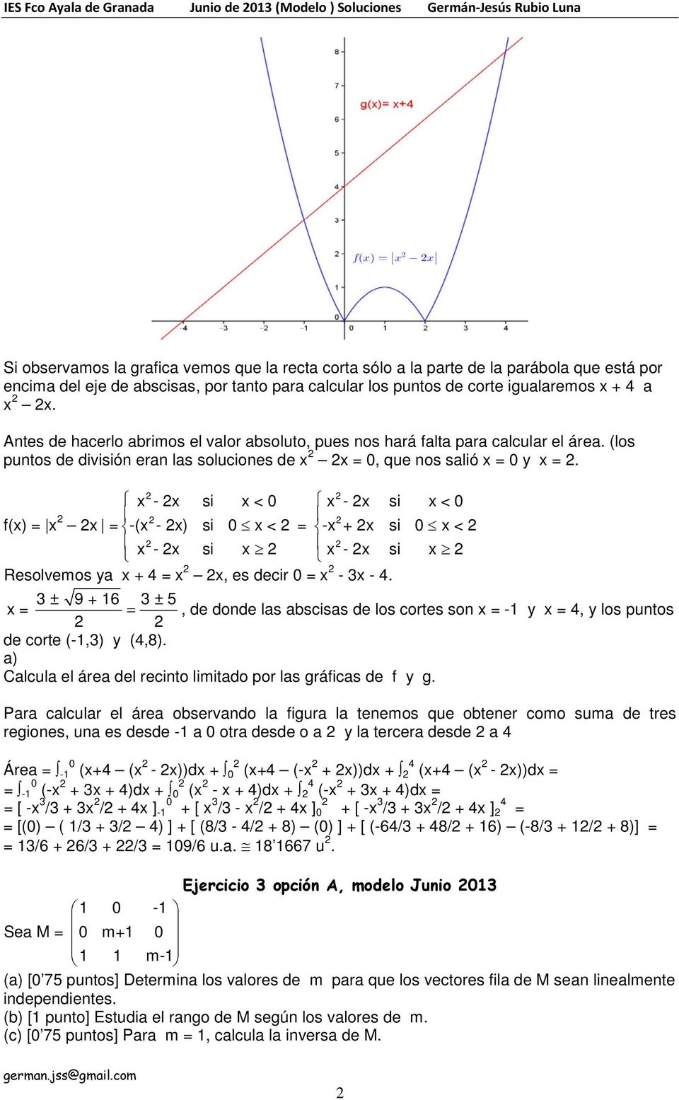 (los puntos de división eran las soluciones de x x = 0, que nos salió x = 0 y x =.
