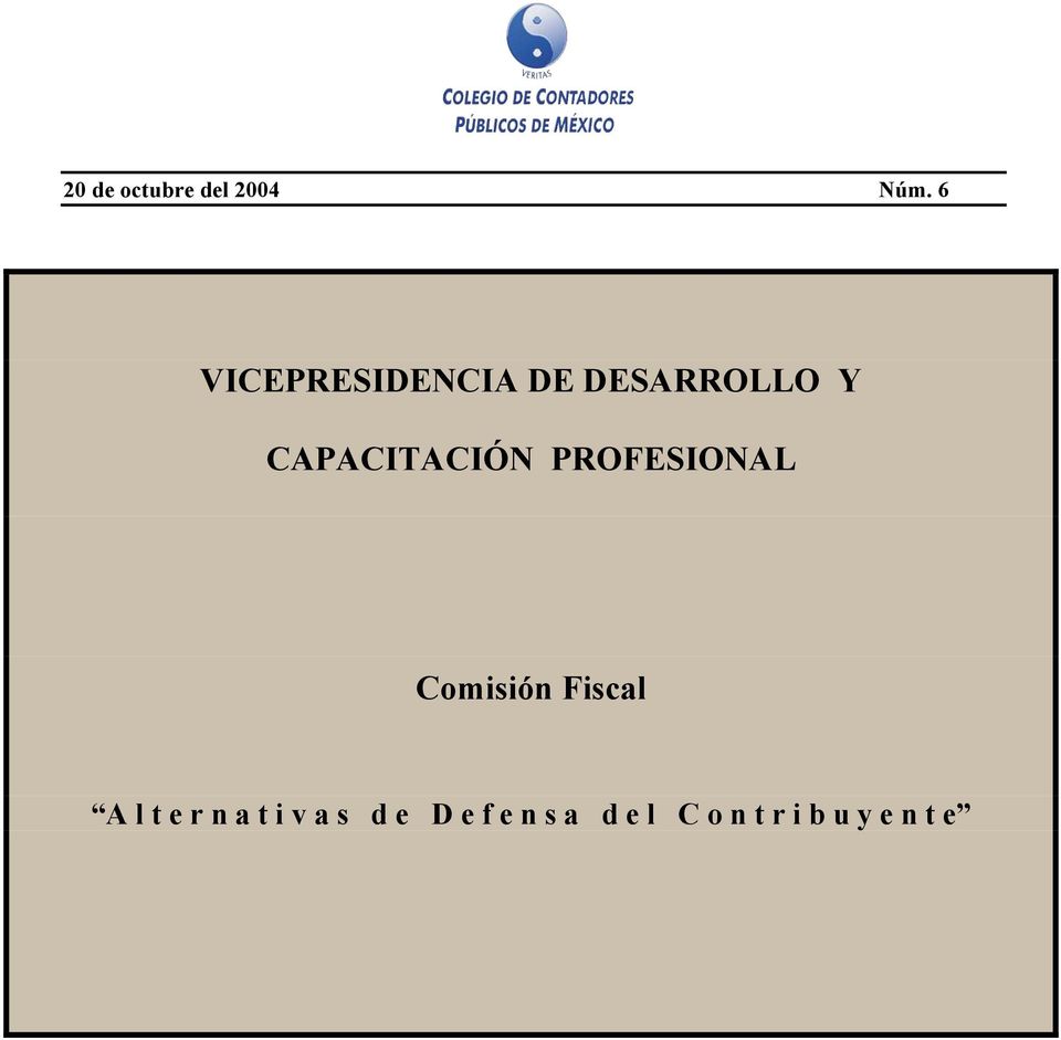 CAPACITACIÓN PROFESIONAL Comisión Fiscal A
