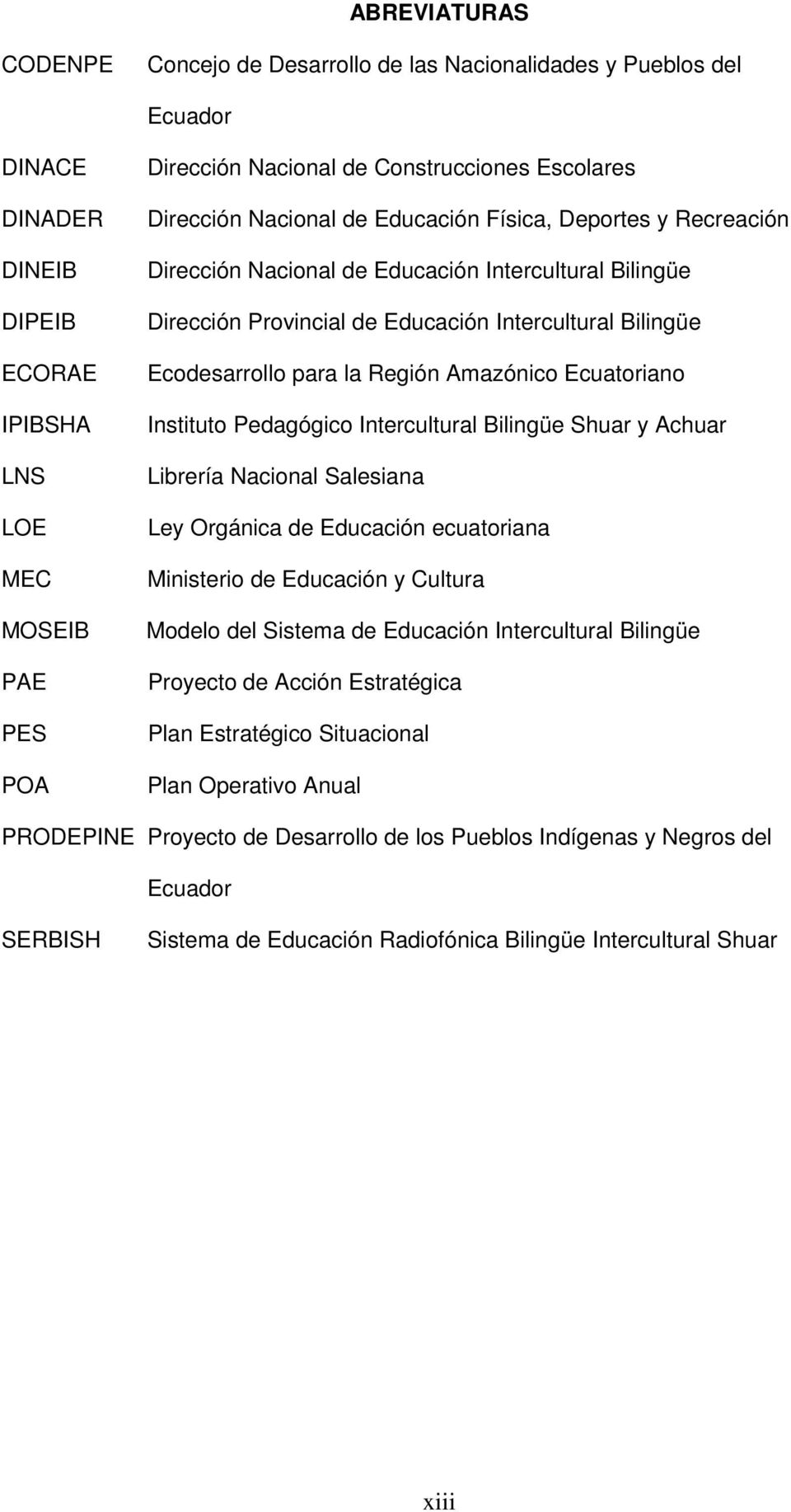 para la Región Amazónico Ecuatoriano Instituto Pedagógico Intercultural Bilingüe Shuar y Achuar Librería Nacional Salesiana Ley Orgánica de Educación ecuatoriana Ministerio de Educación y Cultura