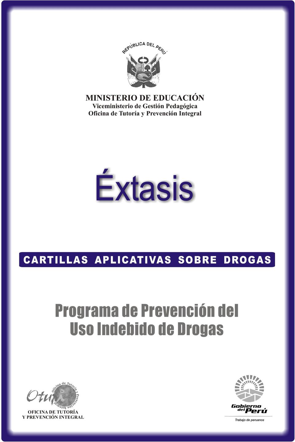 Éxtasis CARTILLAS APLICATIVAS SOBRE DROGAS Programa de