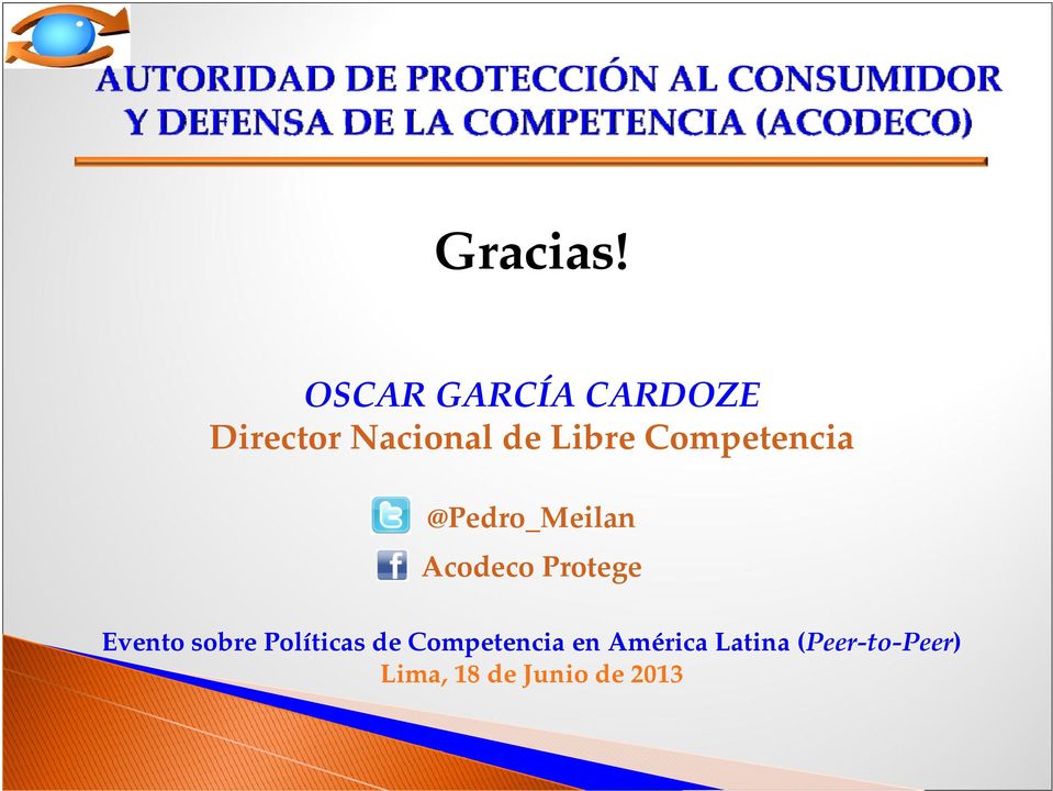 Competencia @Pedro_Meilan Acodeco Protege Evento