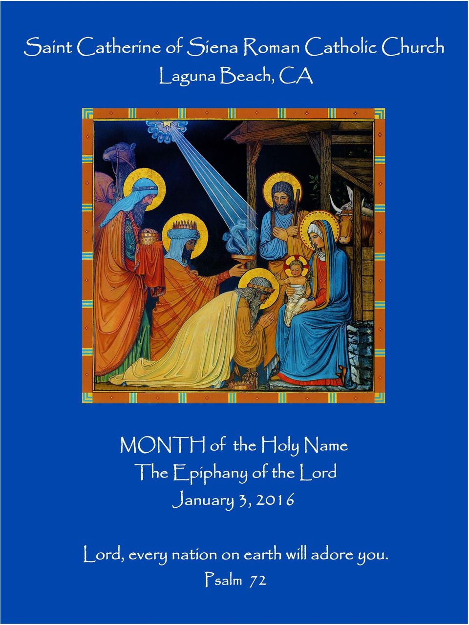 Name The Epiphany of the Lord January 3,