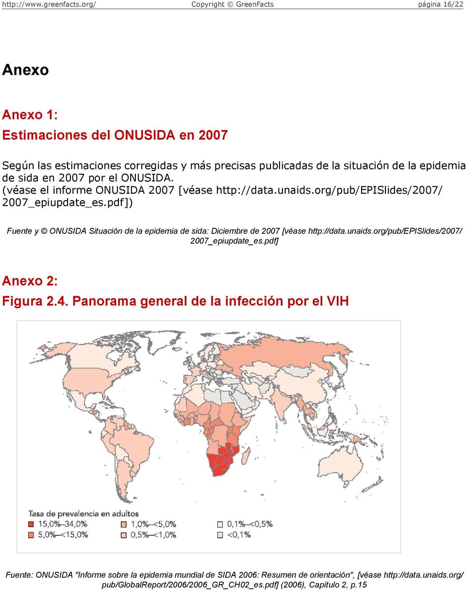 pdf]) Fuente y ONUSIDA Situación de la epidemia de sida: Diciembre de 2007 [véase http://data.unaids.org/pub/epislides/2007/ 2007_epiupdate_es.pdf] Anexo 2: Figura 2.4.