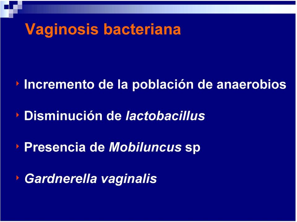 Disminución de lactobacillus 8