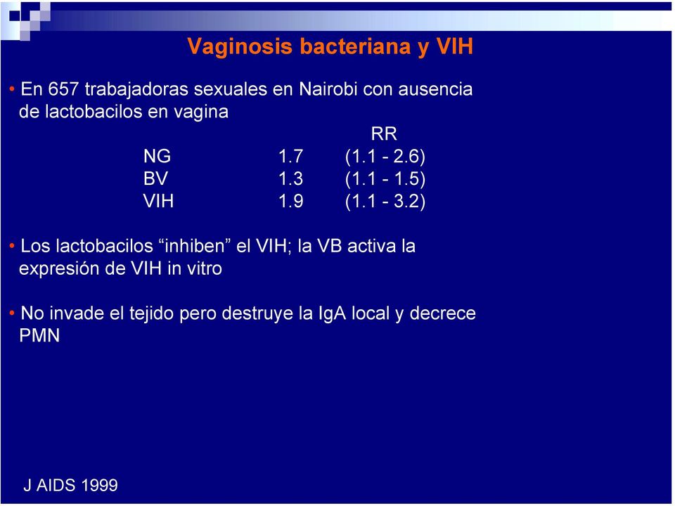 5) VIH 1.9 (1.1-3.