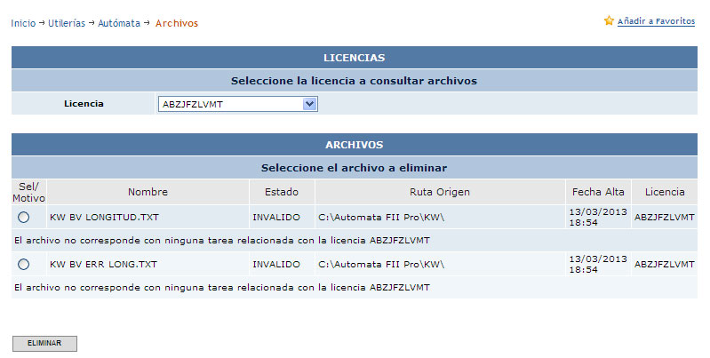 Módulo Archivos 9. Módulo Archivos Permite visualizar archivos válidos y no válidos transmitidos por el Cliente Ligero, así como la ruta de entrada que fue especificada hacia el Banco.