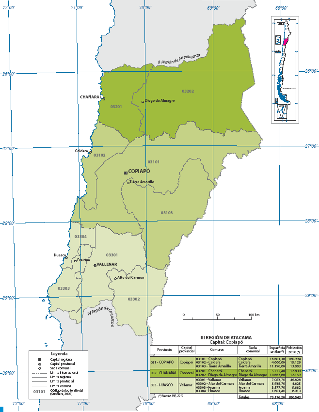 III Región de Atacama Capital: