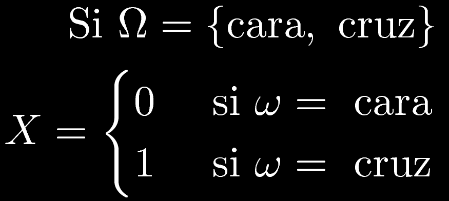 La variable aleatoria transforma los resultados del espacio muestral en cantidades numéricas. La letra mayúscula X denota la función (la variable aleatoria).