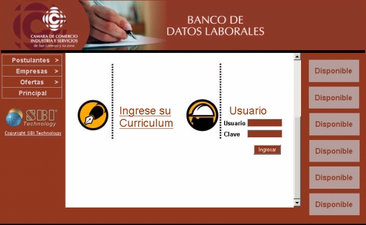 Sistema Integrado BDL (Banco de Datos Laborales) Cámara de