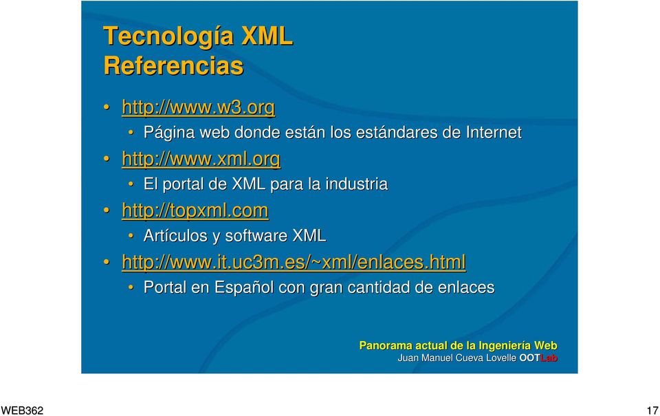 org El portal de XML para la industria http:// ://topxml.