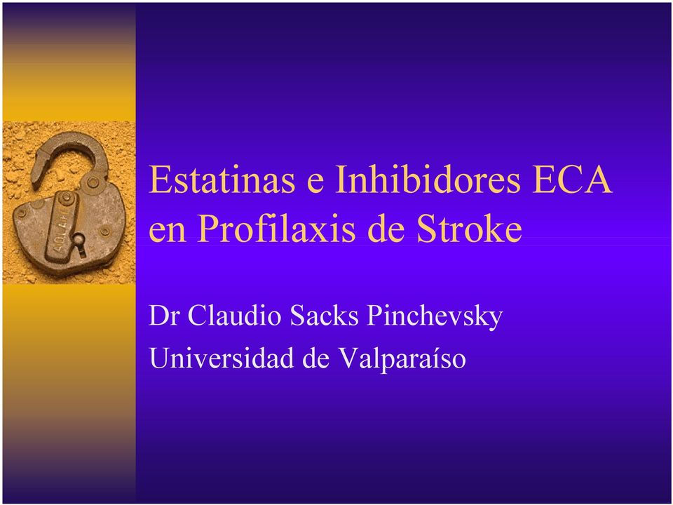 Stroke Dr Claudio Sacks