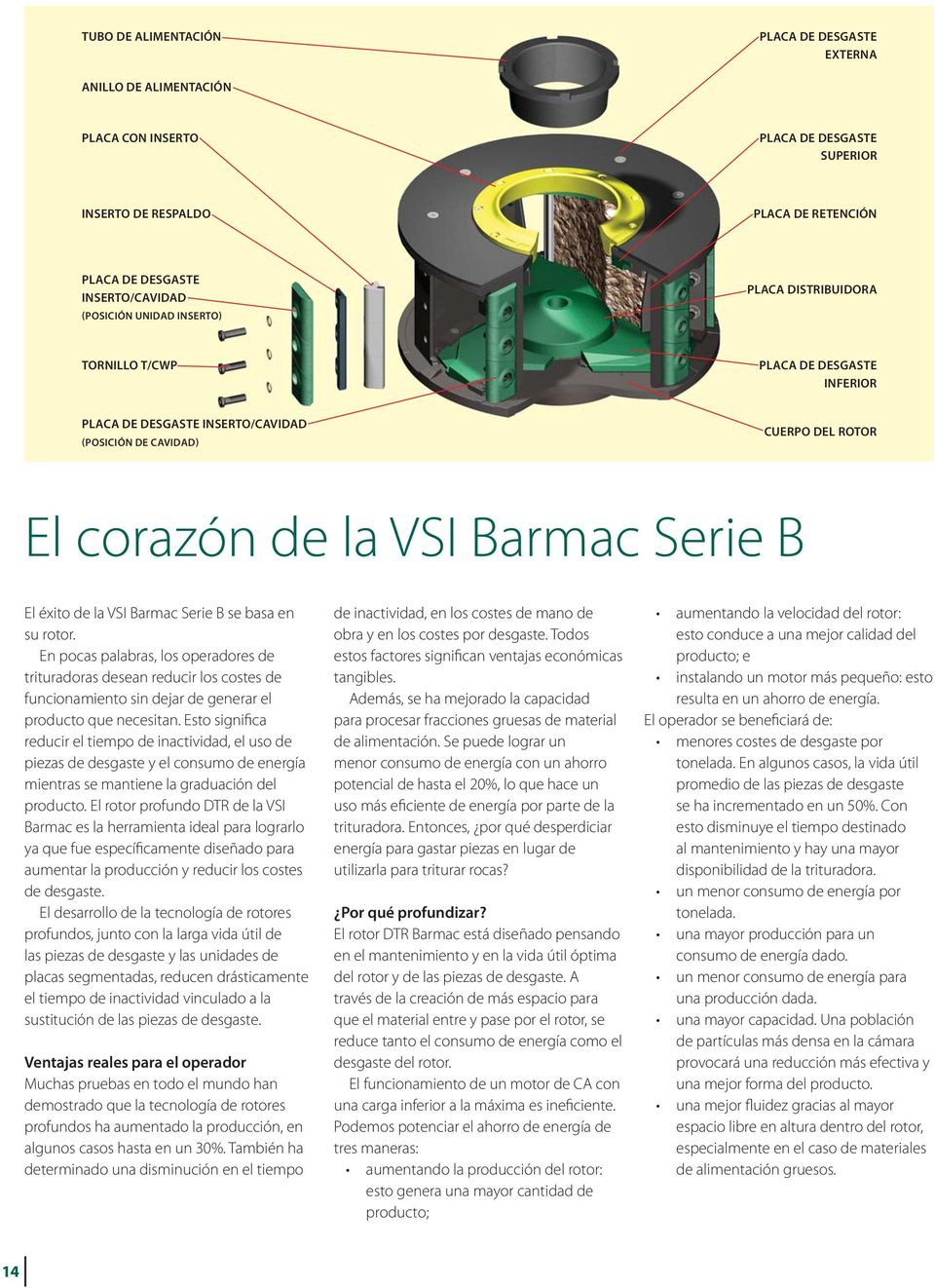 la VSI Barmac Serie B se basa en su rotor. En pocas palabras, los operadores de trituradoras desean reducir los costes de funcionamiento sin dejar de generar el producto que necesitan.