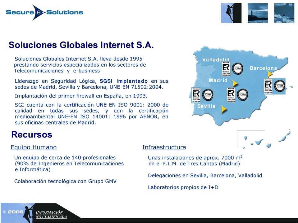 UNE-EN 71502:2004. Implantación del primer firewall en España, en 1993.