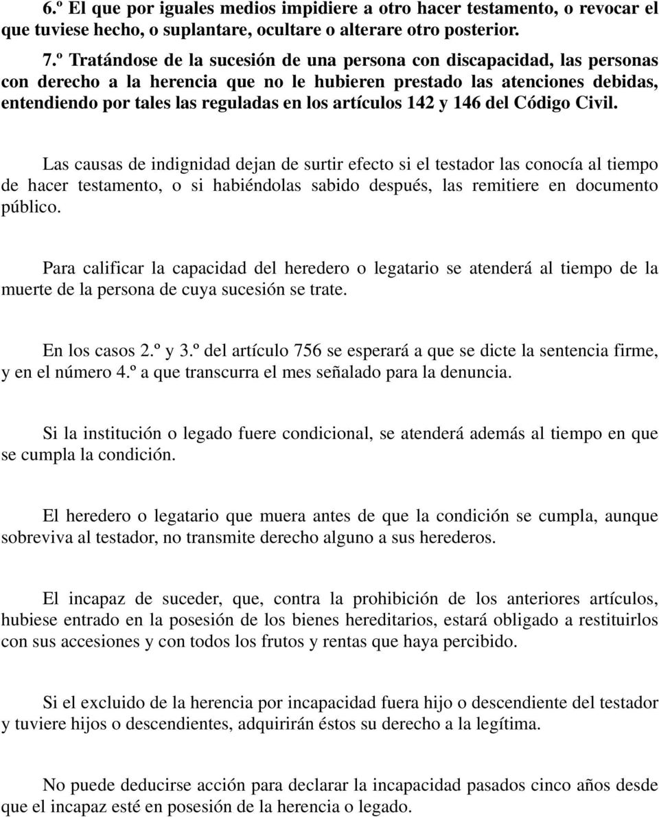 artículos 142 y 146 del Código Civil.