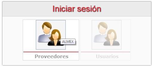 4. Ingreso a cuenta proveedores ALMEX Ingrese a la dirección: http://facturalmex.paebsa.com.mx/ Le aparecerán dos opciones al ingresar, proveedores y usuarios.